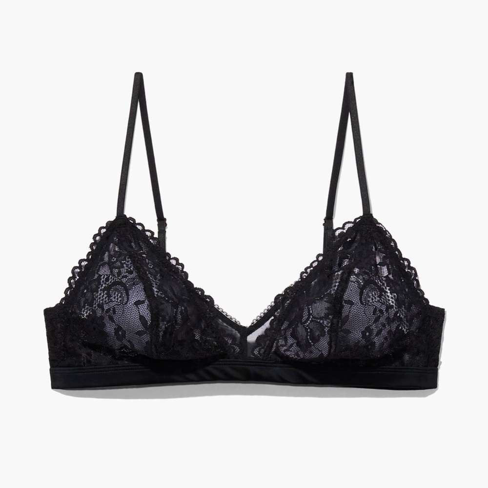 NWT SAVAGE X FENTY FLORAL LACE AND MESH BRALETTE